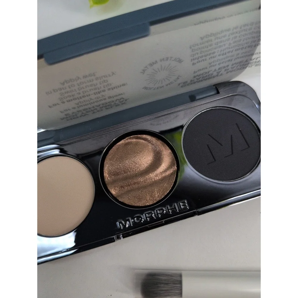 NEW LOT3😍Morphe Eyeshadow Palette Tailored Nudes+ Jeans Spirited M300 Eye Brush